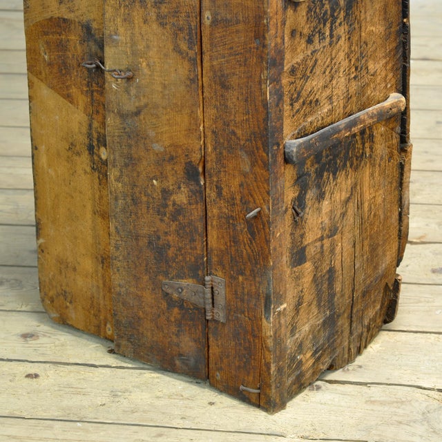 Wood Primitive Wooden Cabinet, 1930 For Sale - Image 7 of 14