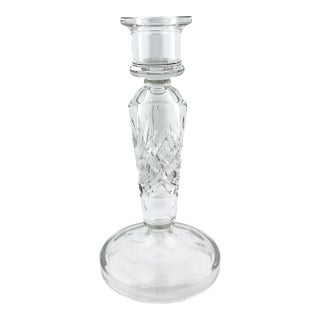 Vintage Crystal Taper Candlestick Holder For Sale