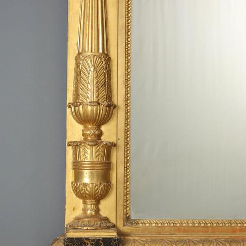 Antique Restoration Carved Gilded Wood Mirror, Italy, 19th Century For Sale - Image 4 of 10