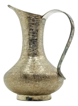 1960s Mexican Los Castillo Taxco Silver-Plated Pitcher With Abalone Handle