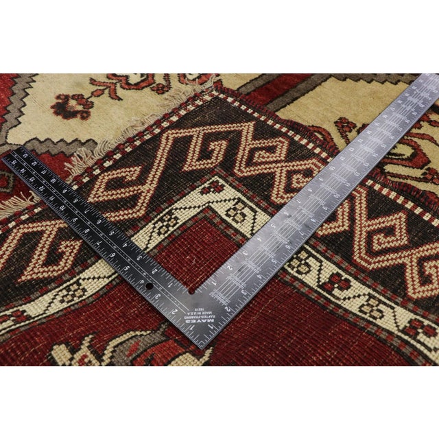 Textile Pair of Matching Vintage Turkish Oushak Rugs For Sale - Image 7 of 11