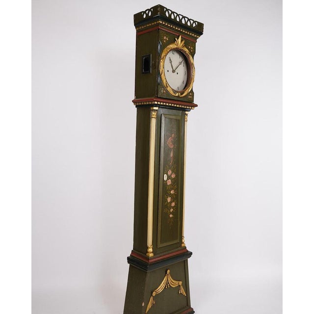 Antique Bornholm Clock with Hand Painted Decoration, 1840s For Sale - Image 10 of 13
