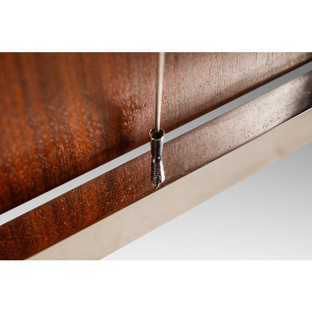 Mid-Century Modern Executive Desk in Walnut & Chrome W/ Leather Top by Florence Knoll for Knoll Associates, Usa, C. 1960s For Sale - Image 12 of 18