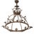 Antique Wrought Iron Chandelier, 1600s For Sale