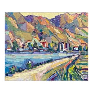 Berkeley Hills Expressionist Landscape Painting by Hartman