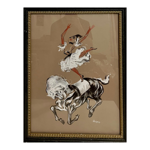 William Gropper, Circus Acrobat on Horse Silkscreen Print William Gropper American WPA Modernist
