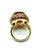 Bochic “Capri” Vintage Ruby, Emerald & Pink Sapphire Ring Set 18K Gold & Silver For Sale - Image 10 of 14