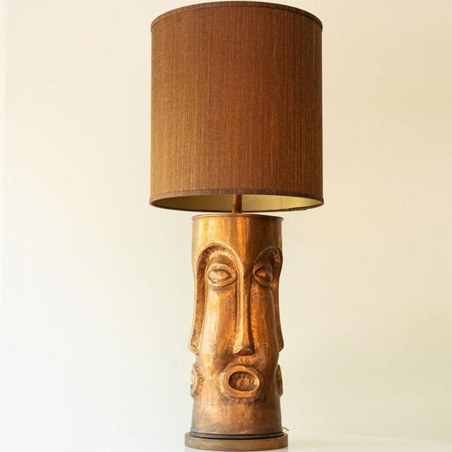 Copper and Walnut Wood Floor Lamp by R. Houben, 1970 For Sale - Image 6 of 10