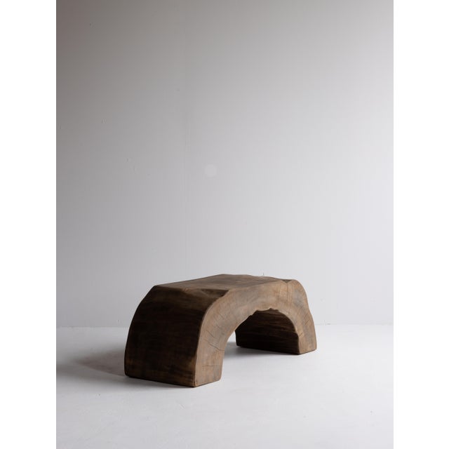 Early 20th Century Japanese Old Primitive Side Chair 1940s-1960s / Stool Display Stand Wabi Sabi For Sale - Image 5 of 12