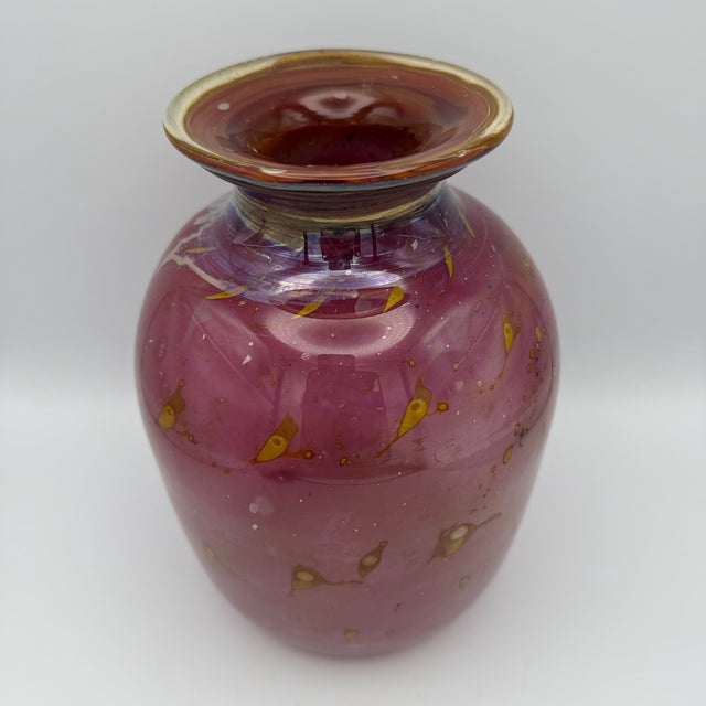 Handmade Iridescent Peacock Glass Vases from Eisch, 1970s, Set of 2 For Sale - Image 9 of 15