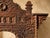 Vintage Moroccan Hand-Carved Wood Architectural Mirror For Sale - Image 11 of 13