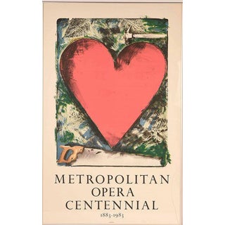 1983 "A Heart at the Opera" Jim Dine Signed Limited Edition Lithograph Numbered 56/500 For Sale