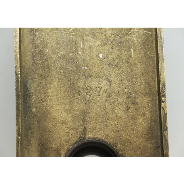 Metal Mid 20th Century Yale & Towne Pair of Decorative Entry Plates For Sale - Image 7 of 7
