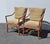 McGuire Pair of Vintage McGuire Orlando Diaz-Azcuy Bamboo Rattan Chairs W Leather Straps For Sale - Image 4 of 18