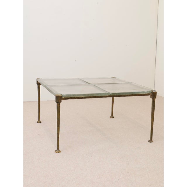 Gold Large Square Bronze Coffee Table by Lothar Klute, 1980s For Sale - Image 8 of 14