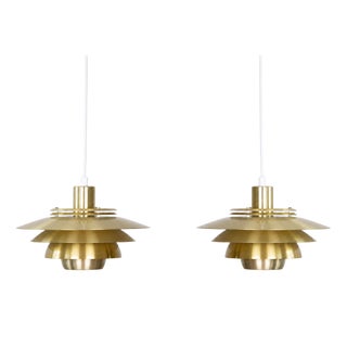 Vintage Danish Dania Lamp by Kurt Wiborg for Jeka, 1980s, Set of 2 For Sale