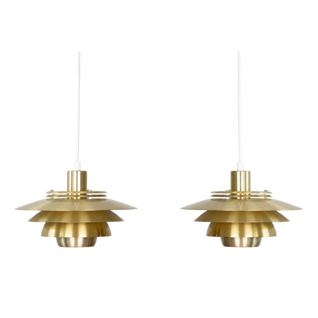 Vintage Danish Dania Lamp by Kurt Wiborg for Jeka, 1980s, Set of 2 For Sale