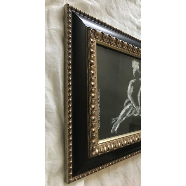 Abstract original art by Leslie Poteet Busker. Acrylic on fine art paper. This is a signed original abstract figure study....