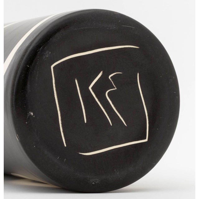 Ken Edwards Two Black and White Art Pottery Vessels For Sale - Image 16 of 16