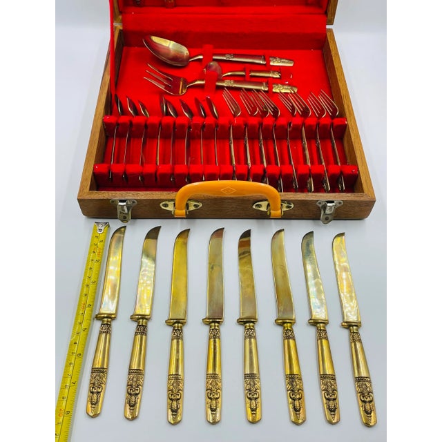 Vintage Mid Century R. Jewelry for First Hotel, Bangkok Flatware Boxed