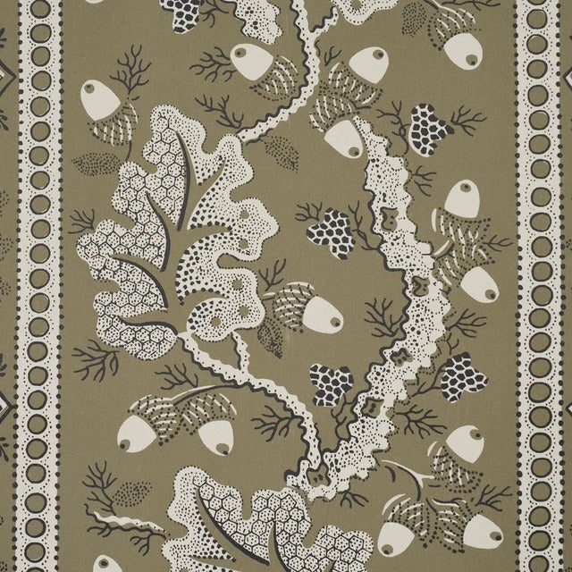 Contemporary SAMPLE - Schumacher Richmond House Wallpaper In Sage For Sale - Image 3 of 6