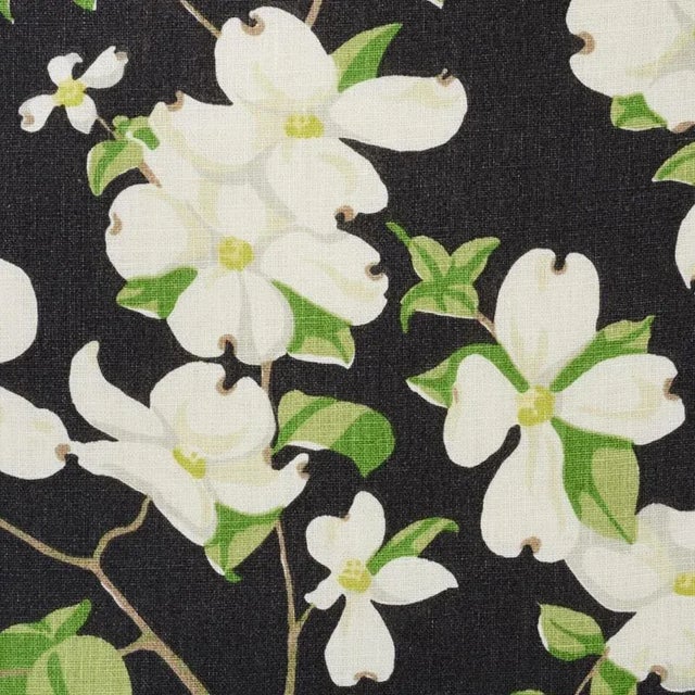 Luxuriant, intertwined dogwood boughs are abloom with painterly flowers in this classic floral print from the 1940s. Sold...