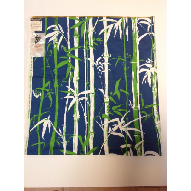 Vintage mid century modern faberic by Bloomcraft called bamboo grove. Width 53.5 x 49 H