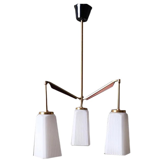 Brass Ceiling Lamp, 1950s For Sale