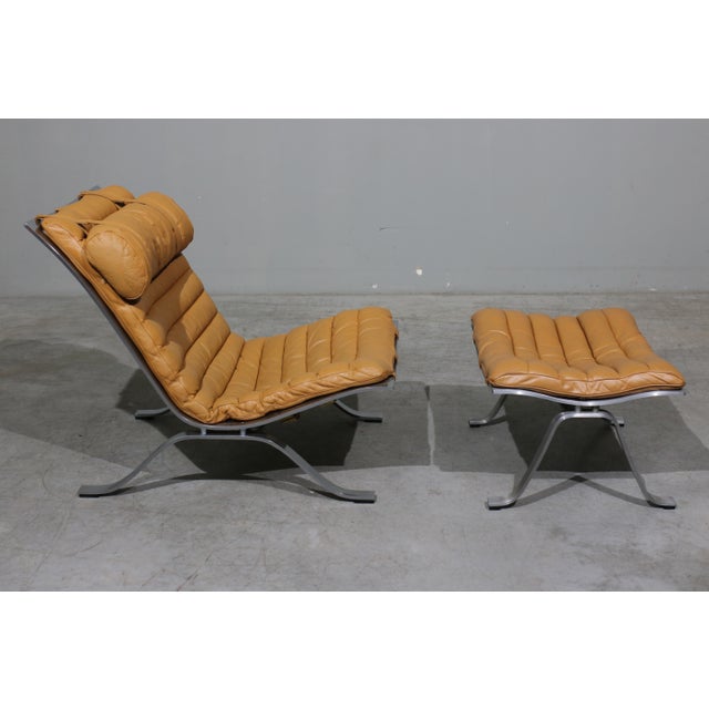 Animal Skin Set of Lounge Chair and Ottoman by Arne Norell for Arne Norell AB, 1960s For Sale - Image 7 of 13
