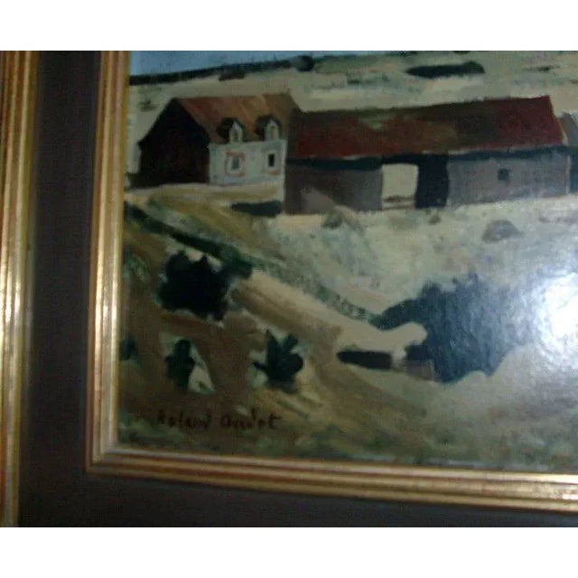 Traditional Roland Oudot French Oil Painting on Board of a Country Landscape For Sale - Image 3 of 6