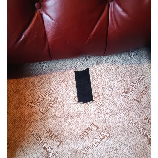 Traditional Indulge in the Luxury of This Exquisite Leather Club Writer's Chair and Matching Ottoman by Lane Furniture For Sale - Image 3 of 10