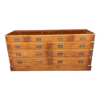 Antique Military Campaign Sideboard in Burr and Burl Walnut For Sale
