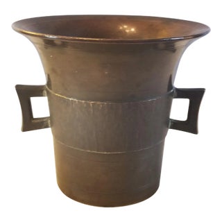 Mid 20th Century Flare Lip Bronze Mortar Cup With Handles For Sale