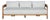 Paradiso Outdoor Solid Teak Wood Sofa - Light Gray Fabric For Sale