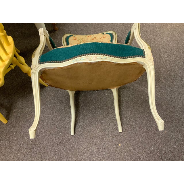 20th Century Needlepoint French Style Armchair For Sale - Image 17 of 17