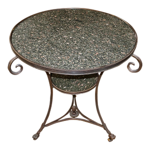 20th Century Granite Top French Directoire Style End Table Gueridon