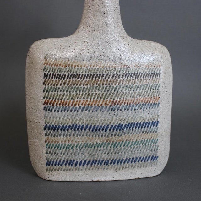 Vintage Italian Ceramic Decorative Bottle by Bruno Gambone, 1990s For Sale - Image 6 of 18