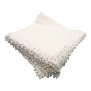 Vintage Gorgeous Hand Lace Trimmed Fancy Dinner Napkins- Set of 3 For Sale