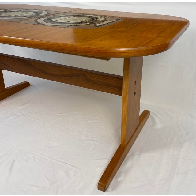 Large Mid-Century Extendable Danish Dining Table or MCM Teak Dining Table For Sale - Image 15 of 16