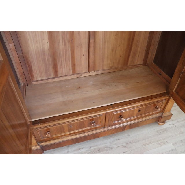 Antique Veneer Walnut Wardrobe, Late 19th Century For Sale - Image 5 of 16