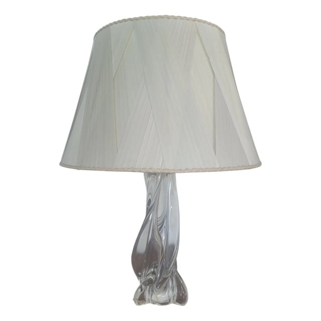 Mid-Century Table Lamp in Sevres Crystal For Sale