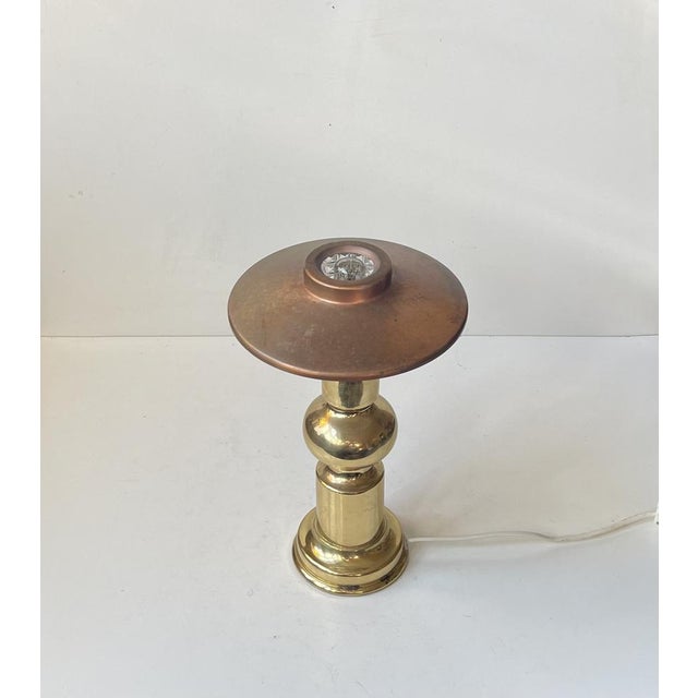 A stylish scandinavian modern table lamp from danish abo - metal art studio in randers. Manufactured and designed in the...