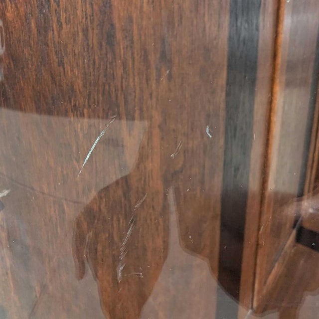Edwardian Curved Glass Demi-Lune Display Cabinet, 20th Century For Sale - Image 10 of 16