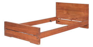 Mid-Century L02A Single Bed in Elm from Pierre Chapo