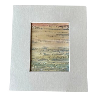 Original Matted Watercolor Abstract Landscape “Stolen Tranquility” For Sale