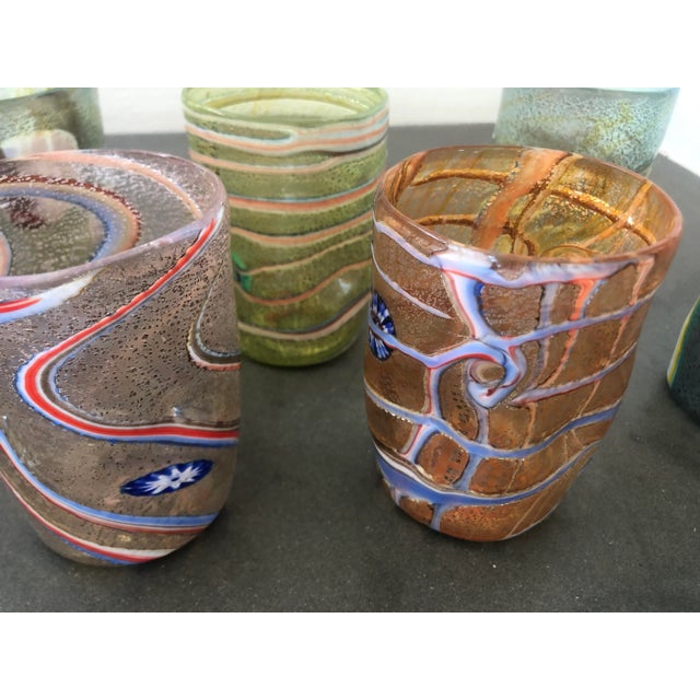 2000s "Murrisa Murano Glass" Glasses- Set of 6 For Sale - Image 6 of 11