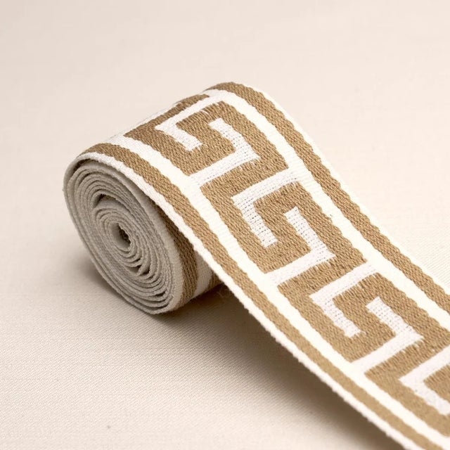 American Schumacher Ganton Tape Indoor/Outdoor In Brown For Sale - Image 3 of 3