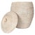 2020s Artifacts Saboga Home Rattan Beehive Laundry Hamper with Liner in White Wash For Sale - Image 5 of 6