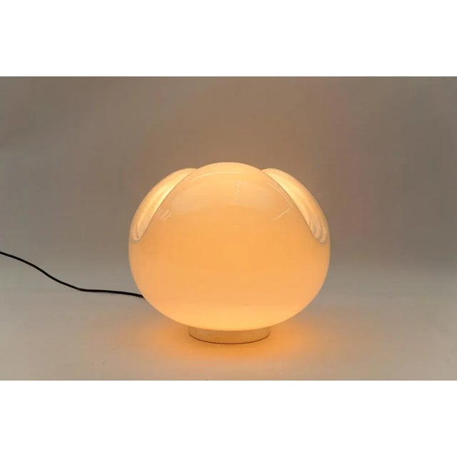 Large Opaline Glass Table Lamp Wave by Koch and Lowy for Peill & Putzler, 1960s For Sale - Image 7 of 9