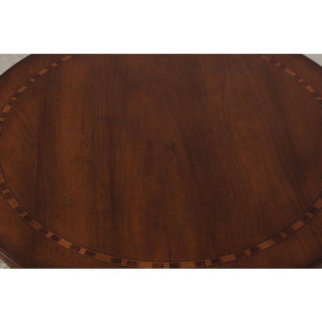Baker Italian Style Inlaid Round Lamp Table For Sale - Image 10 of 14